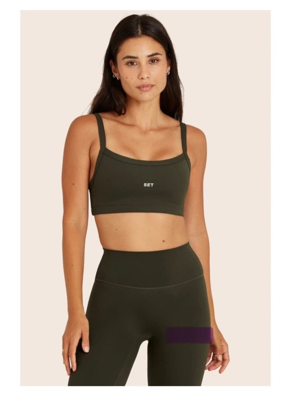 Set Active Sportbody Sporty Scoop Bra Super Dark Green Size M